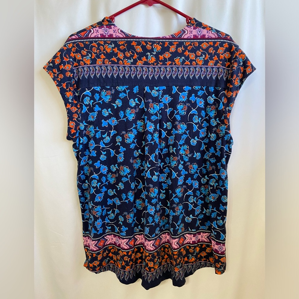 Daniel Rainn Finli Hi Lo Cap Sleeve Knit Top - Picture 2 of 4